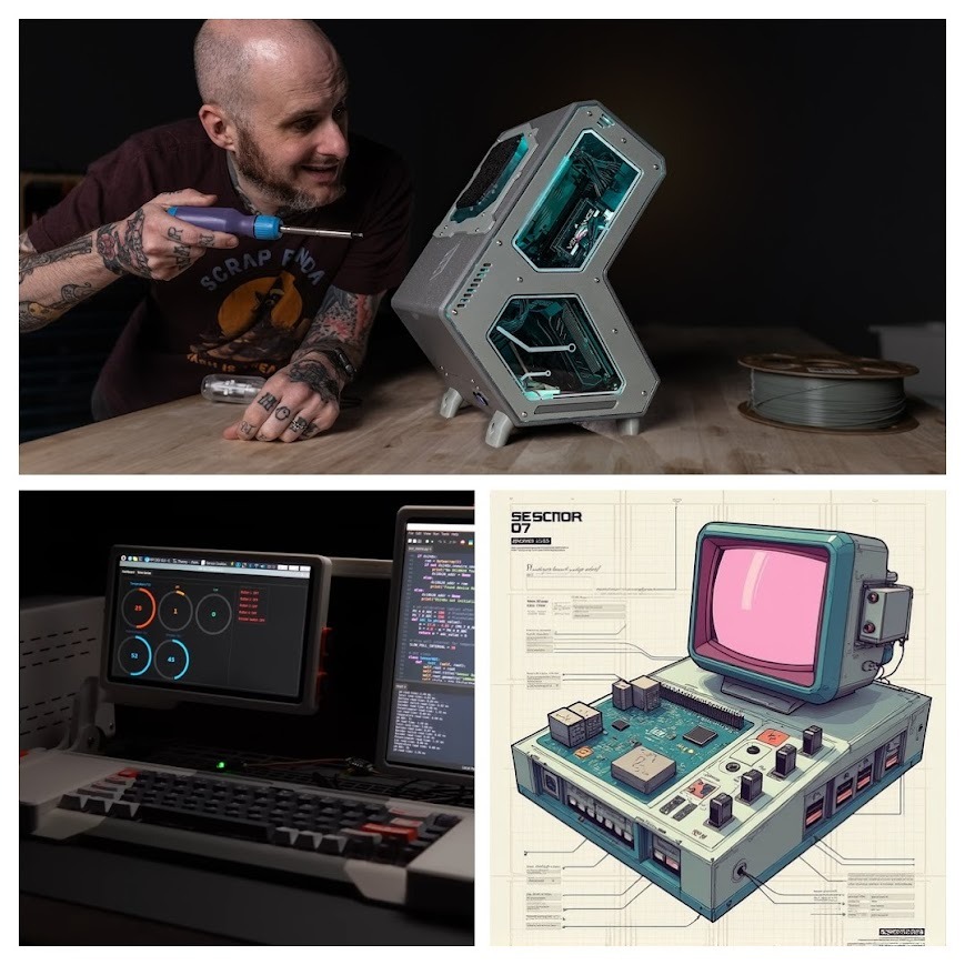 Cyberdeck retro-futurista en Sector 07 5